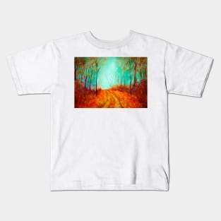 Autumn Forest path Kids T-Shirt